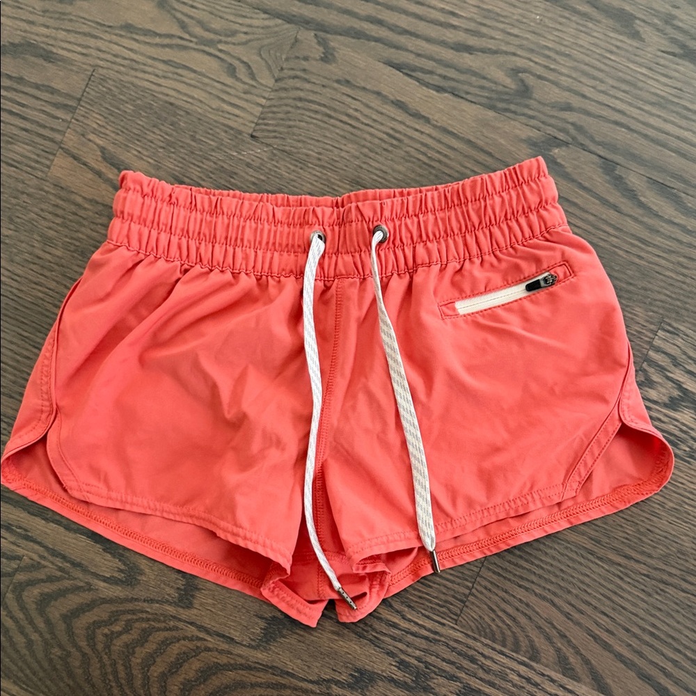 Vuori Coral Athletic Shorts with White Drawstring